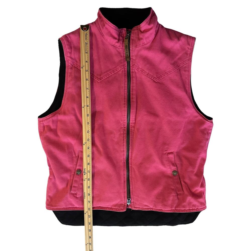 Roper Pink Sherpa Full Zip Vest L Western Cowgirl Ranchwear Coastal Cowgirl - Picture 6 of 10
